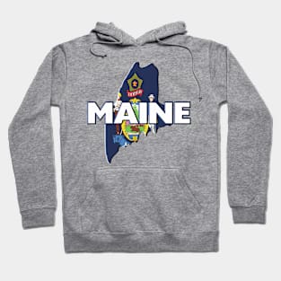 Maine Colored State Hoodie